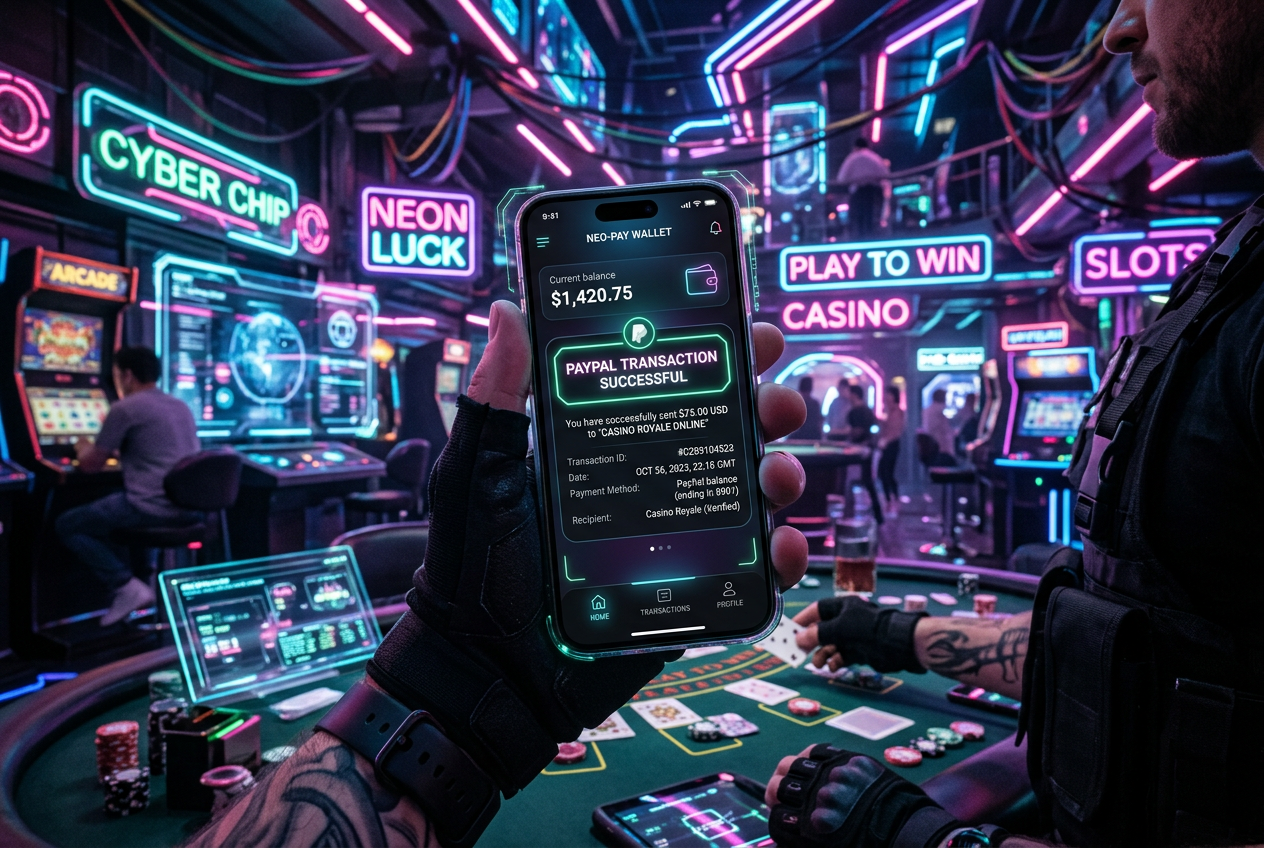 Moderní digitální peněženka PayPal a potvrzení platby v českém online kasinu
